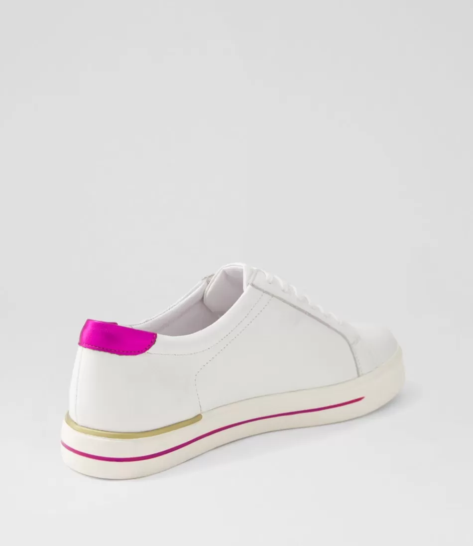 Zapatillas Deportivas ZIERA para Mujer - Modelo Alysia W en Blanco con Detalles en Puntos Multicolor, Estilo Casual y Ligero