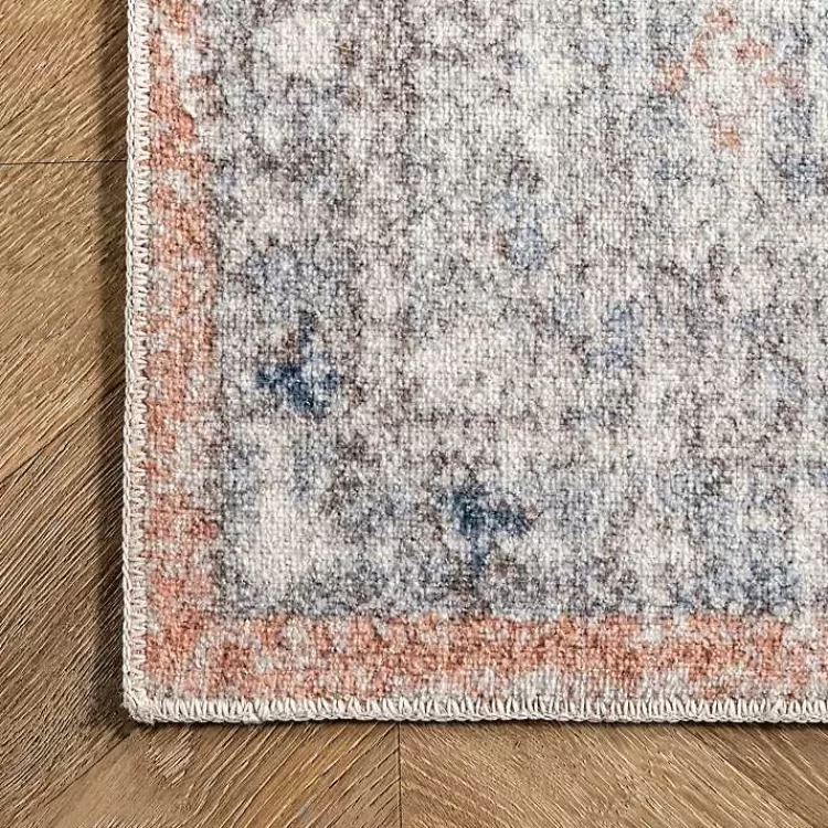 Alfombra Lavable Bea con Acabado Vintage Desgastado - 5x8 Pies para Sala, Diseño Acogedor de Kirklands Home Collection