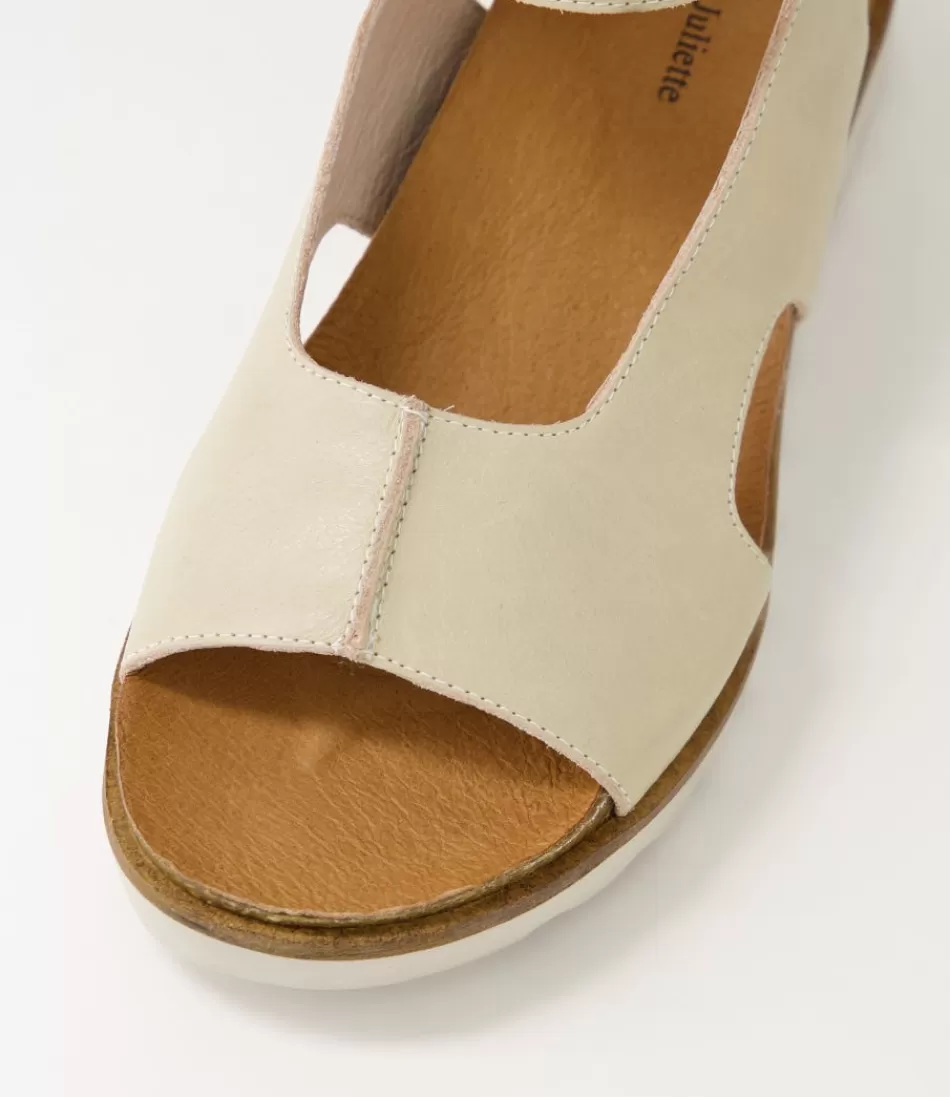 DJANGO & JULIETTE Sandalias con Plataforma para Mujer - Piel Almendra Suave en Tono Beasla, Diseño Moderno y Cómodo