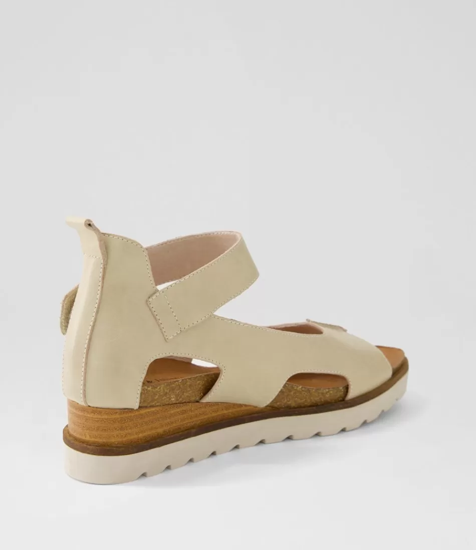 DJANGO & JULIETTE Sandalias con Plataforma para Mujer - Piel Almendra Suave en Tono Beasla, Diseño Moderno y Cómodo