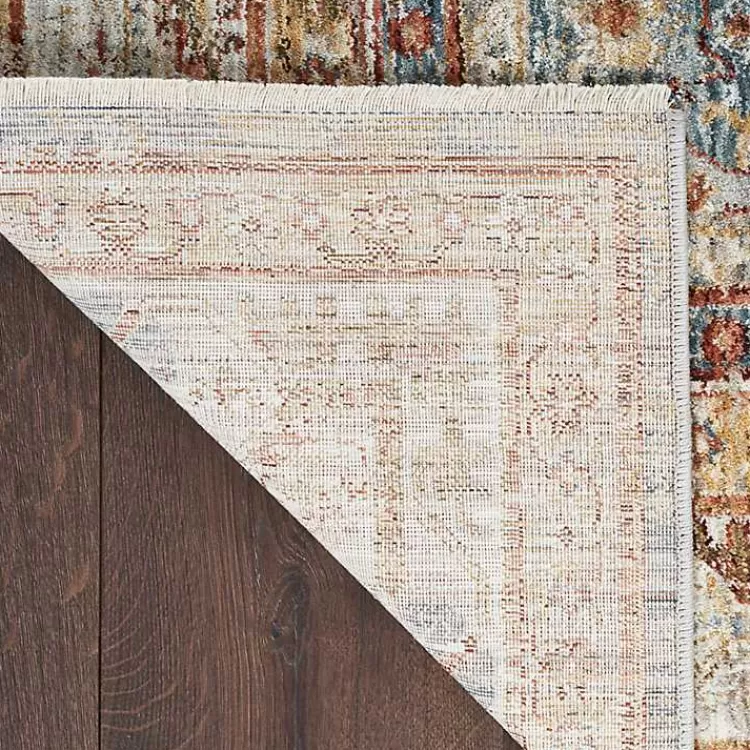 Alfombra Moderna 1.52x2.13m - Diseño Vintage Azul con Medallones Decorativos | Oferta Exclusiva Kirklands Home