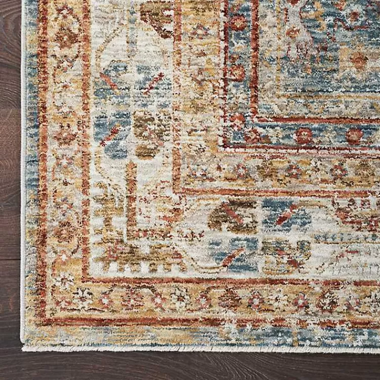 Alfombra Moderna 1.52x2.13m - Diseño Vintage Azul con Medallones Decorativos | Oferta Exclusiva Kirklands Home