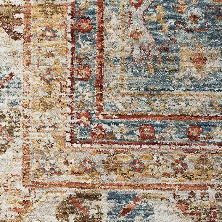Alfombra Moderna 1.52x2.13m - Diseño Vintage Azul con Medallones Decorativos | Oferta Exclusiva Kirklands Home