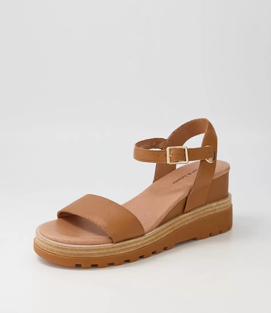 Sandalias Boogly en Cuero Caoba Oscuro con Tacón Elegante - DJANGO & JULIETTE para Mujer | Estilo Versátil para Verano 2024