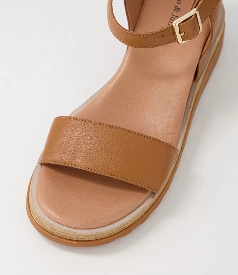 Sandalias Boogly en Cuero Caoba Oscuro con Tacón Elegante - DJANGO & JULIETTE para Mujer | Estilo Versátil para Verano 2024