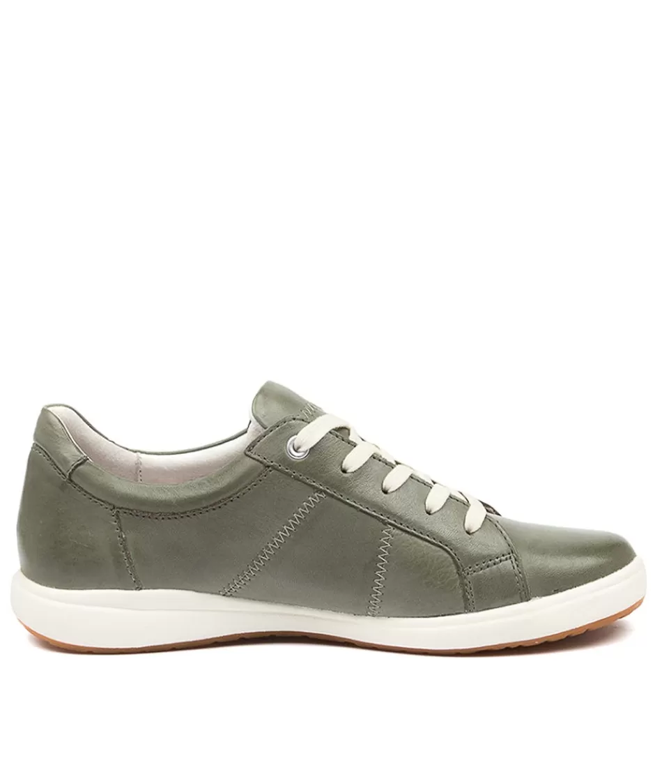 Zapatillas Josef Seibel Caren 01 para Mujer - Cuero Suave en Tono Menta Fresco