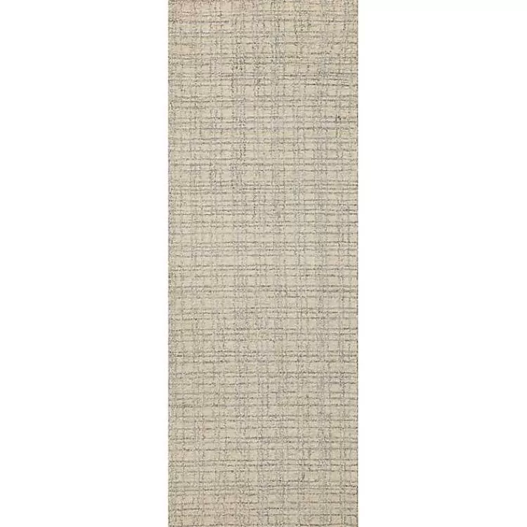 Tapete decorativo Polly en cuadrícula beige 3x5 pies - Diseño exclusivo Chris Loves Julia con Loloi - Tejido resistente para sala de estar - Colección elegante de Kirklands Home