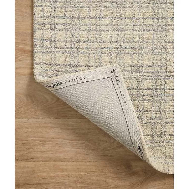 Tapete decorativo Polly en cuadrícula beige 3x5 pies - Diseño exclusivo Chris Loves Julia con Loloi - Tejido resistente para sala de estar - Colección elegante de Kirklands Home