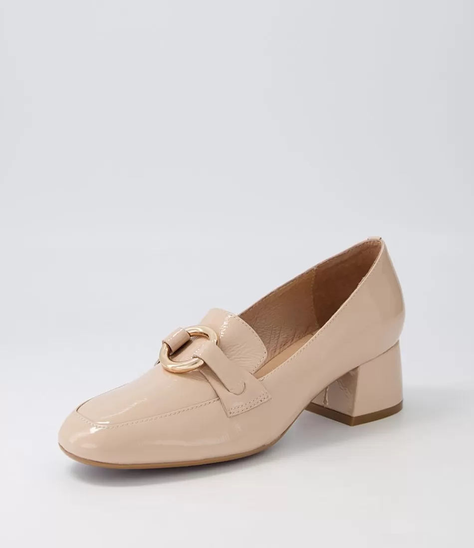 Tacones Elegantes DJANGO & JULIETTE para Mujer - Cuero Charol en Tono Comal Latte