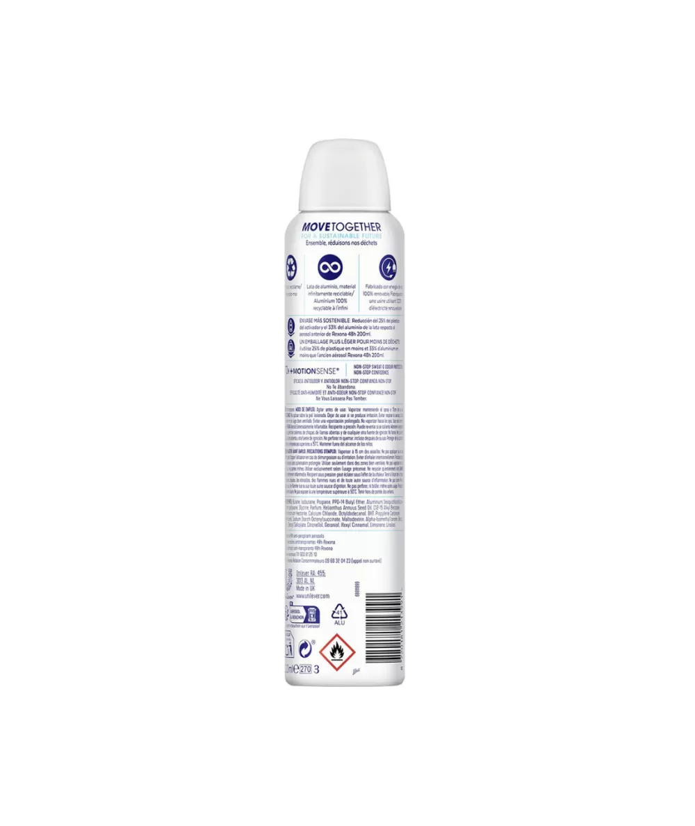 REXONA para Mujer - Desodorante en Aerosol Advanced Protect 72H con Tecnología Cotton Dry | Pack Multiventajas (5 Unidades x 200ml) + ¡Hidratación Duradera!