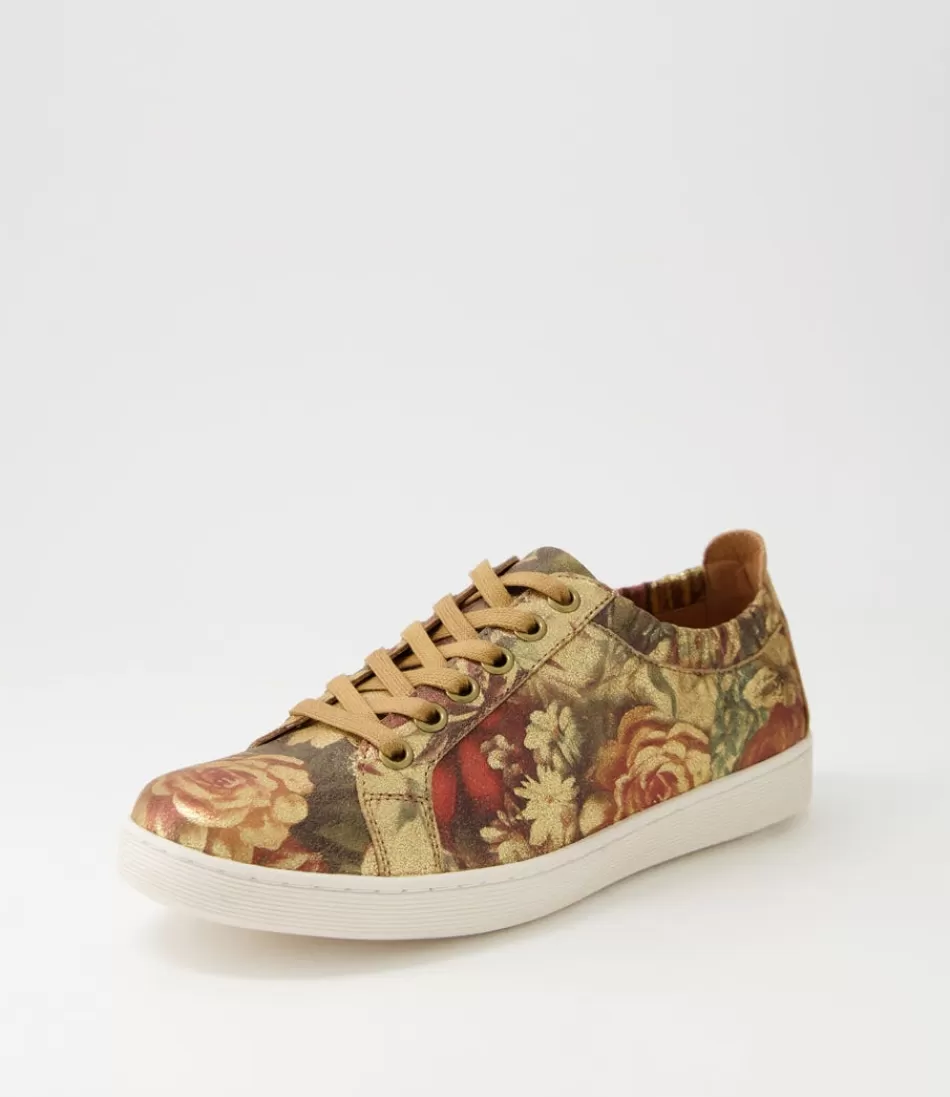 Zapatillas Durst Vintage para Mujer - Diseño Floral Metálico en Cuero con Toques Retro | Estilo Único Django & Juliette