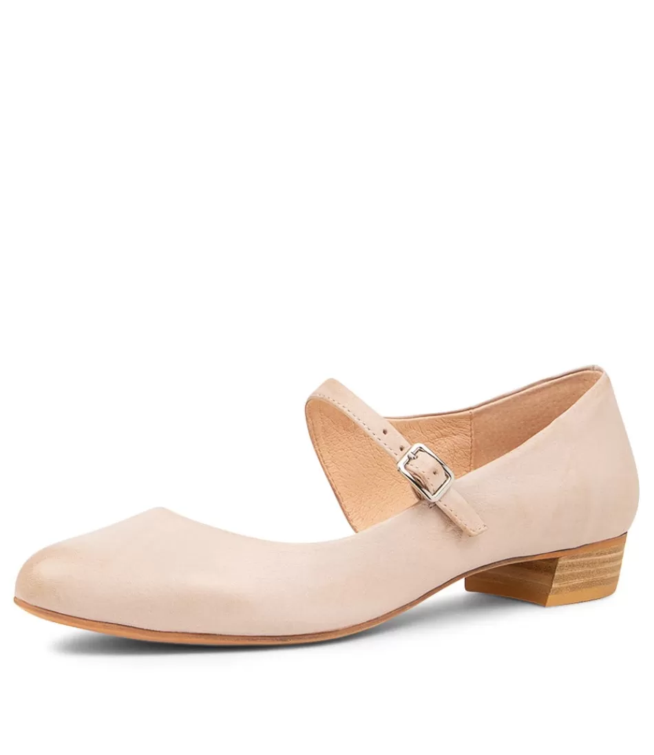Zapatos Mary Jane planos Edna Café en cuero - DJANGO & JULIETTE para mujer, estilo clásico con detalle vintage
