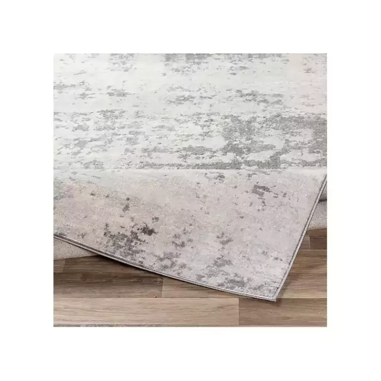 Alfombra Tejida Moderna 6x9 Pies - Diseño Abstracto en Gris Plata | Tapiz Acogedor para Sala con Oferta Especial de Temporada