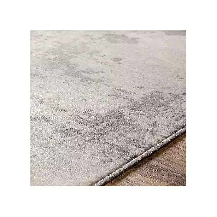 Alfombra Tejida Moderna 6x9 Pies - Diseño Abstracto en Gris Plata | Tapiz Acogedor para Sala con Oferta Especial de Temporada