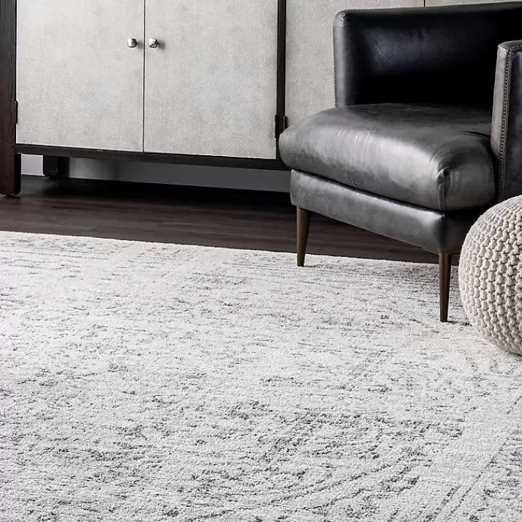 Alfombra Vintage Gris Desgastada 8x12 Pies - Estilo Rústico Acogedor | Oferta Relámpago en Decoración Kirklands