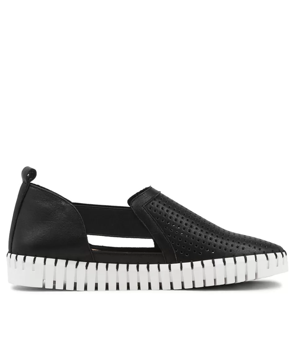 Zapatillas Habiki de Cuero Negro para Mujer - DJANGO & JULIETTE | Planas Deportivas con Estilo Casual