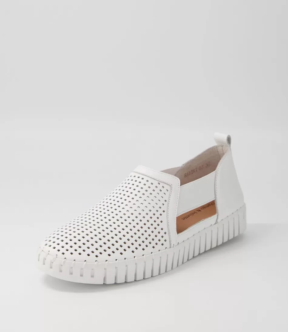 Zapatillas Habiki para Mujer en Piel Blanca - Estilo Casual Django & Juliette con Diseño Ligero y Comodidad Moderna
