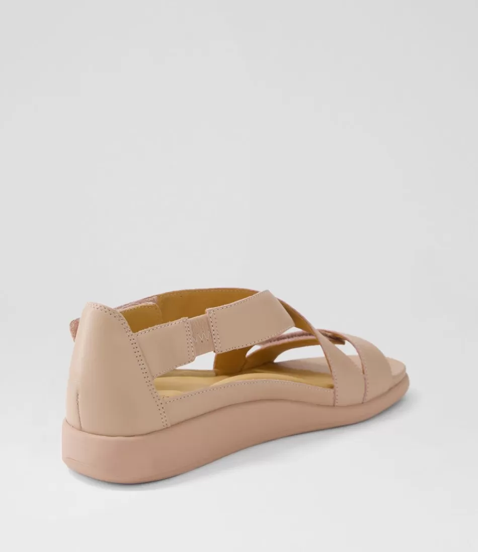 Sandalias Issy-W de Piel Sonrosada ZIERA - Tacones Cómodos con Diseño Femenino y Ajuste Perfecto para Mujer