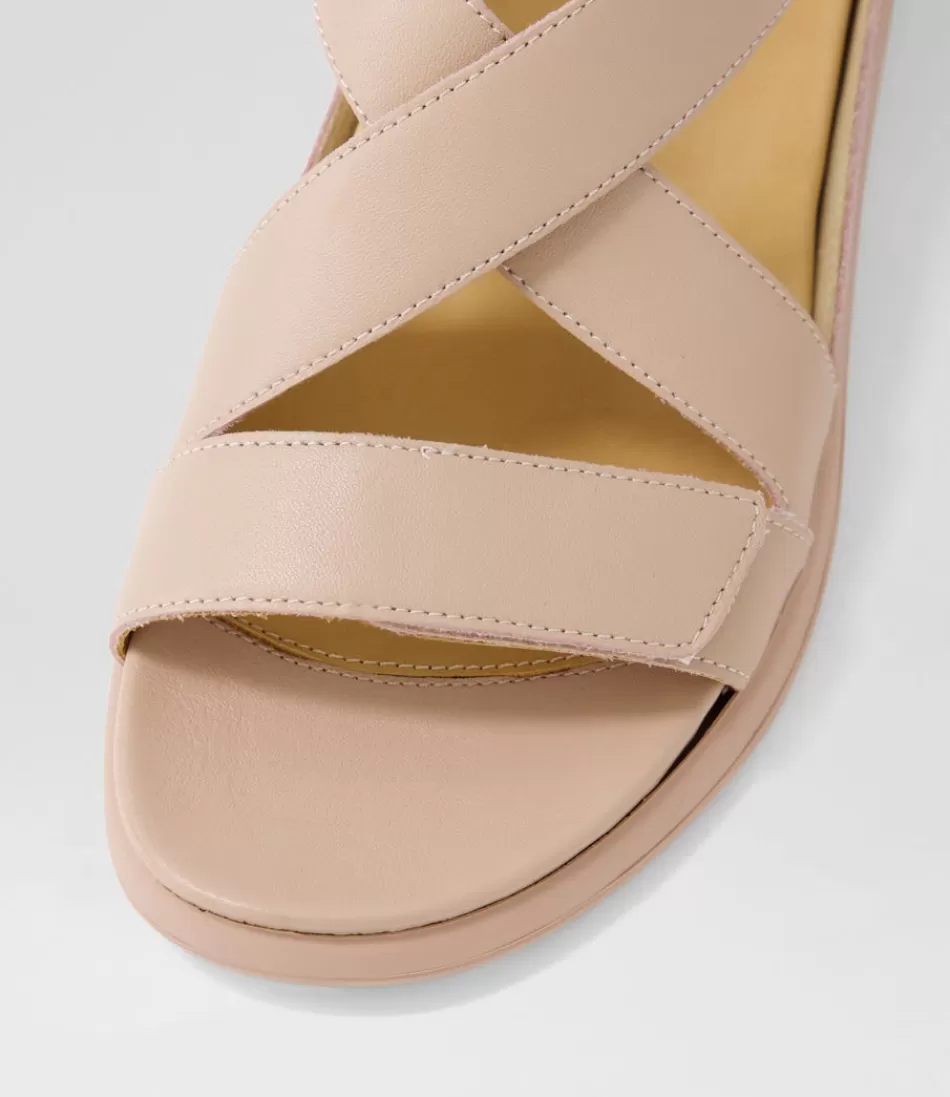 Sandalias Issy-W de Piel Sonrosada ZIERA - Tacones Cómodos con Diseño Femenino y Ajuste Perfecto para Mujer