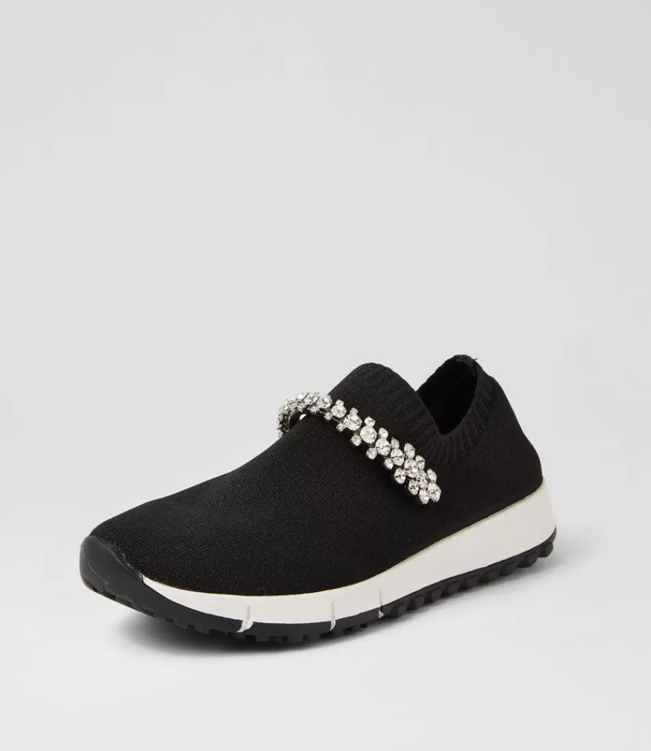 Zapatillas DJANGO & JULIETTE Jolo para Mujer - Estilo Urbano en Negro Metálico con Acabados Plateados y Tejido Premium