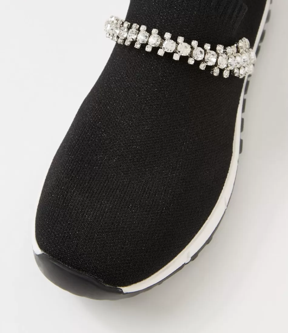 Zapatillas DJANGO & JULIETTE Jolo para Mujer - Estilo Urbano en Negro Metálico con Acabados Plateados y Tejido Premium