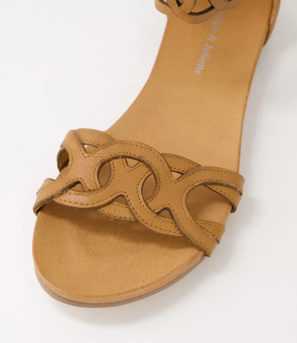 Sandalias Planas Django y Juliette para Mujer - Cuero Marrón Oscuro JUBU, Diseño Cómodo con Ajuste Suave