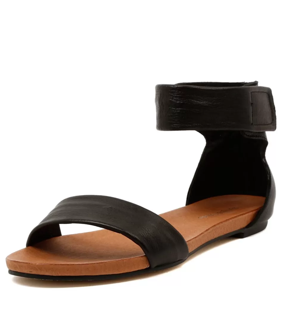 Zapatos Planos DJANGO & JULIETTE para Mujer - Cuero Negro Suave con Detalle Juzz | Estilo Moderno y Cómodo