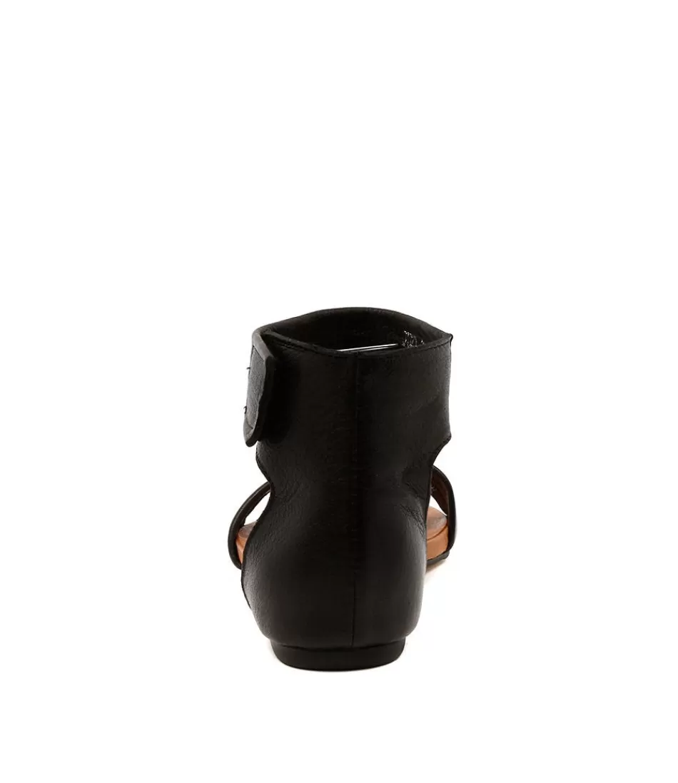 Zapatos Planos DJANGO & JULIETTE para Mujer - Cuero Negro Suave con Detalle Juzz | Estilo Moderno y Cómodo