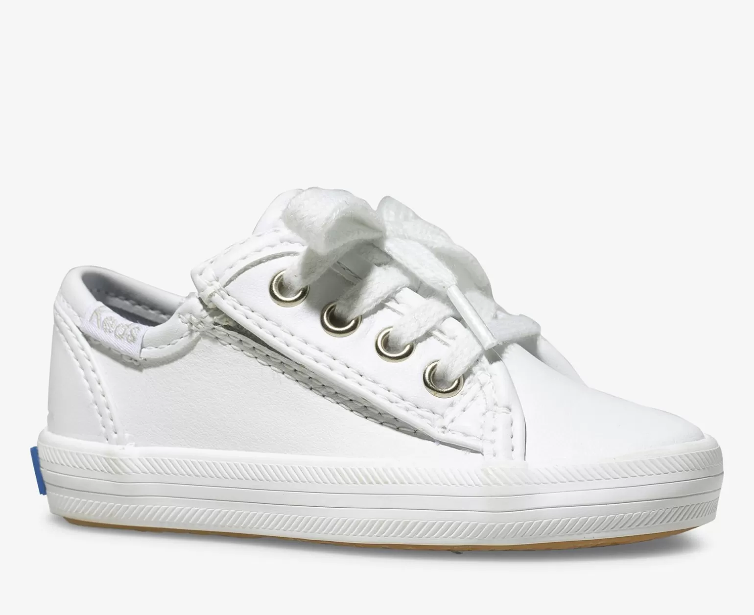 Keds Zapatillas Deportivas Infantiles Kickstart Junior para Niñas - Cuero Blanco Ligero