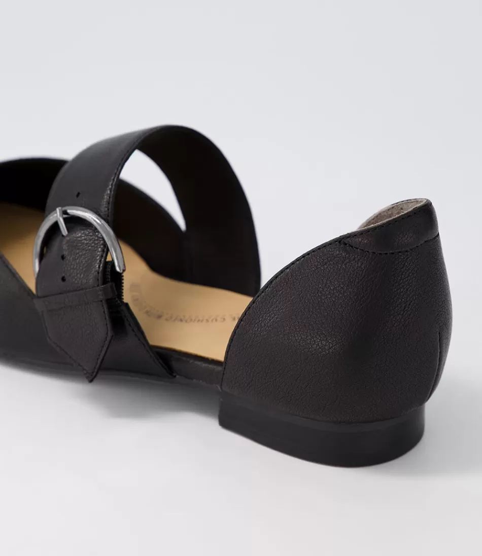 Bailarinas ZIERA Loraa para Mujer en Piel Negra con Detalle de Hebilla - Calzado Cómodo Diario