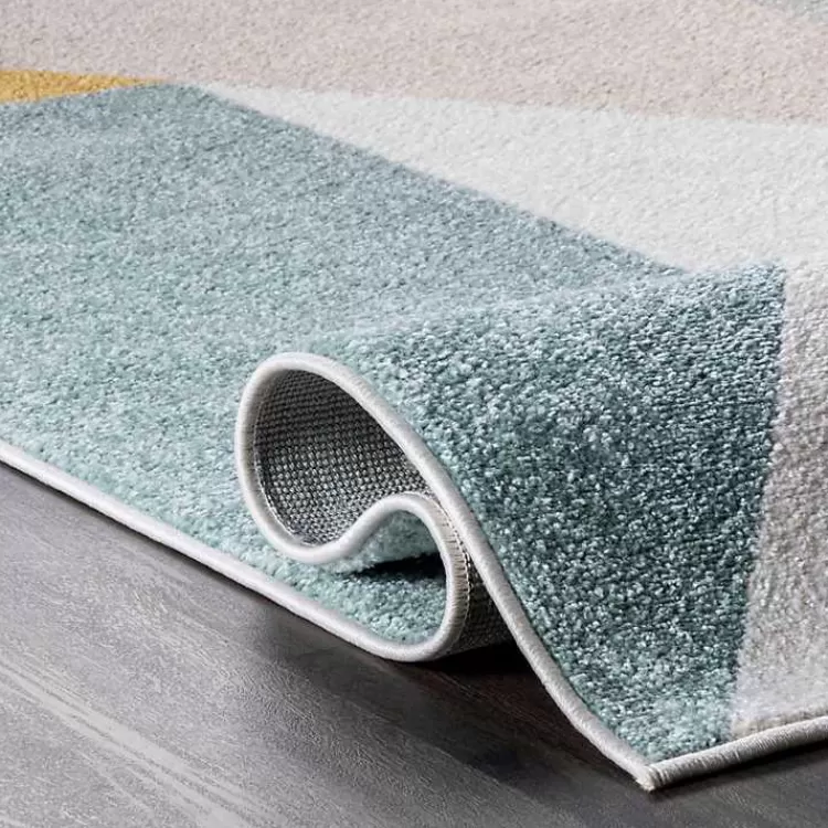 ¡Oferta Relámpago! Alfombra Moderna de Diseño Abstracto Multicolor - 6x9 Pies para Salas y Dormitorios | Colección Exclusiva Kirklands Home | Estilo Único para Tu Hogar