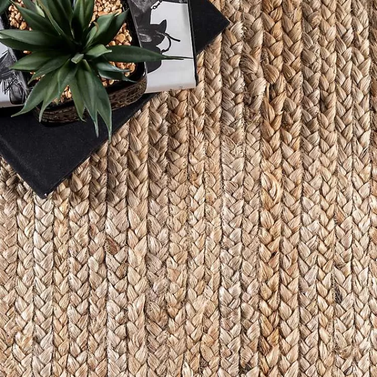 Alfombra de Yute Rigo Tejida Artesanalmente | Medidas 120x180 cm | Diseño Natural para Salón | Colección Exclusiva Kirklands Home ¡Edición Especial!