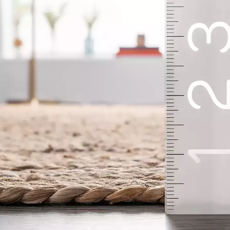 Alfombra de Yute Rigo Tejida Artesanalmente | Medidas 120x180 cm | Diseño Natural para Salón | Colección Exclusiva Kirklands Home ¡Edición Especial!