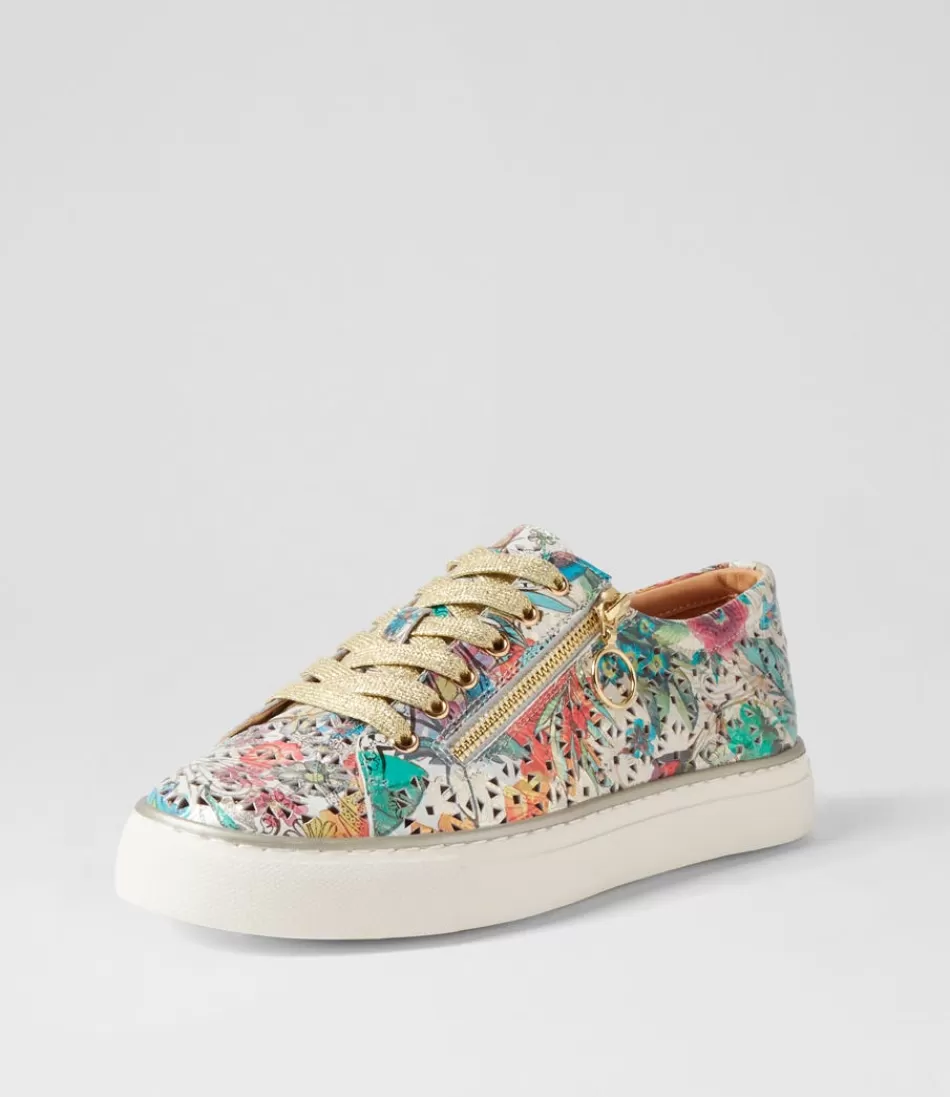 Zapatillas Primaverales ZIERA para Mujer - Diseño Jardín Botánico en Piel Colección Pandoe Xf
