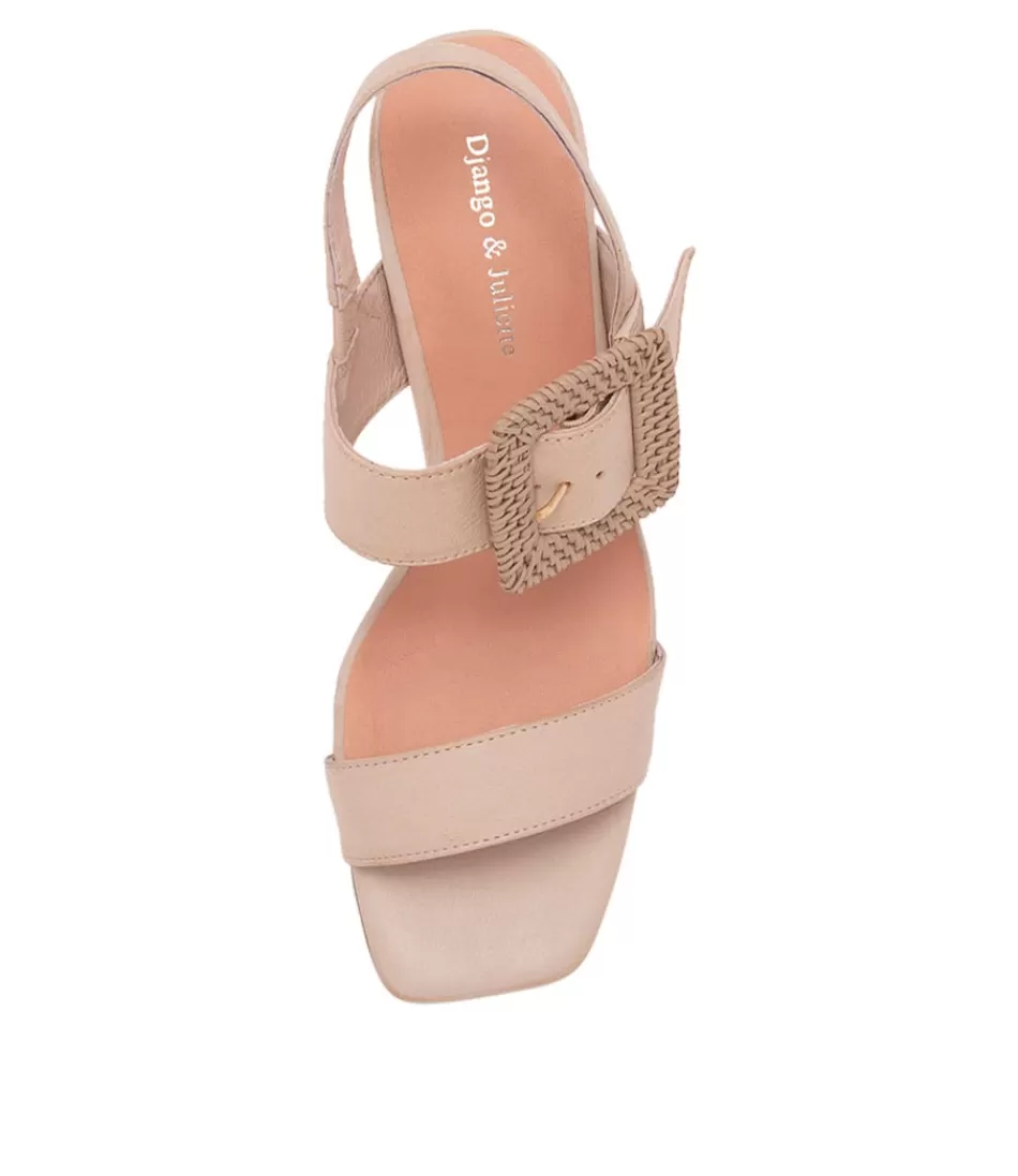 Tacones Django & Juliette para Mujer - Sandalias con Hebilla de Cuero Inspiradas en Peace Café