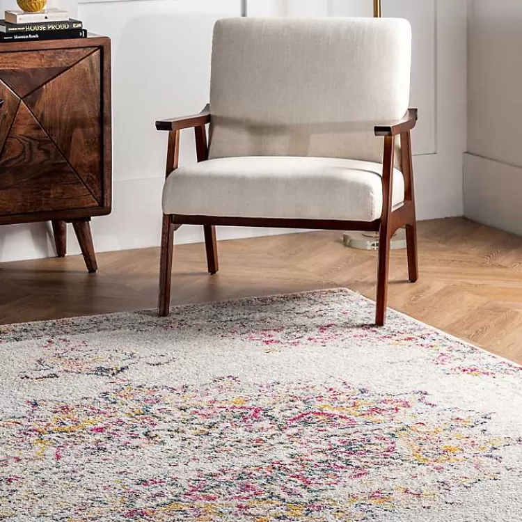 Alfombra de Salón Vintage con Diseño de Medallones Rosados - 3x4.2 metros | Oferta Relámpago en Kirklands Home