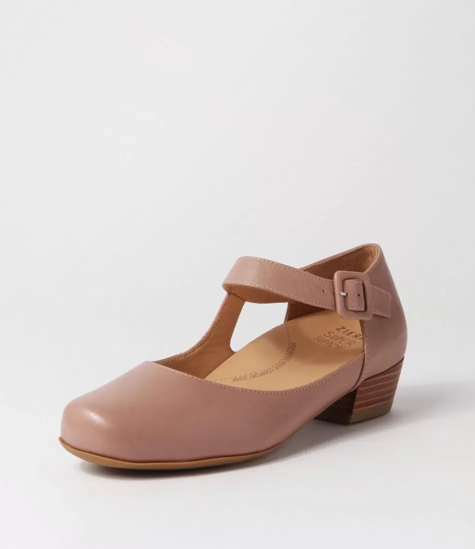 Zapatos ZIERA Qango Xw para mujer - Tacones elegantes y zapatillas planas en cuero capuchino

(：，，