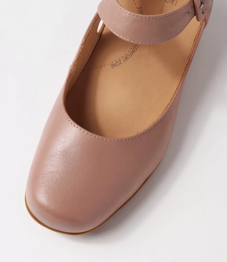 Zapatos ZIERA Qango Xw para mujer - Tacones elegantes y zapatillas planas en cuero capuchino

(：，，