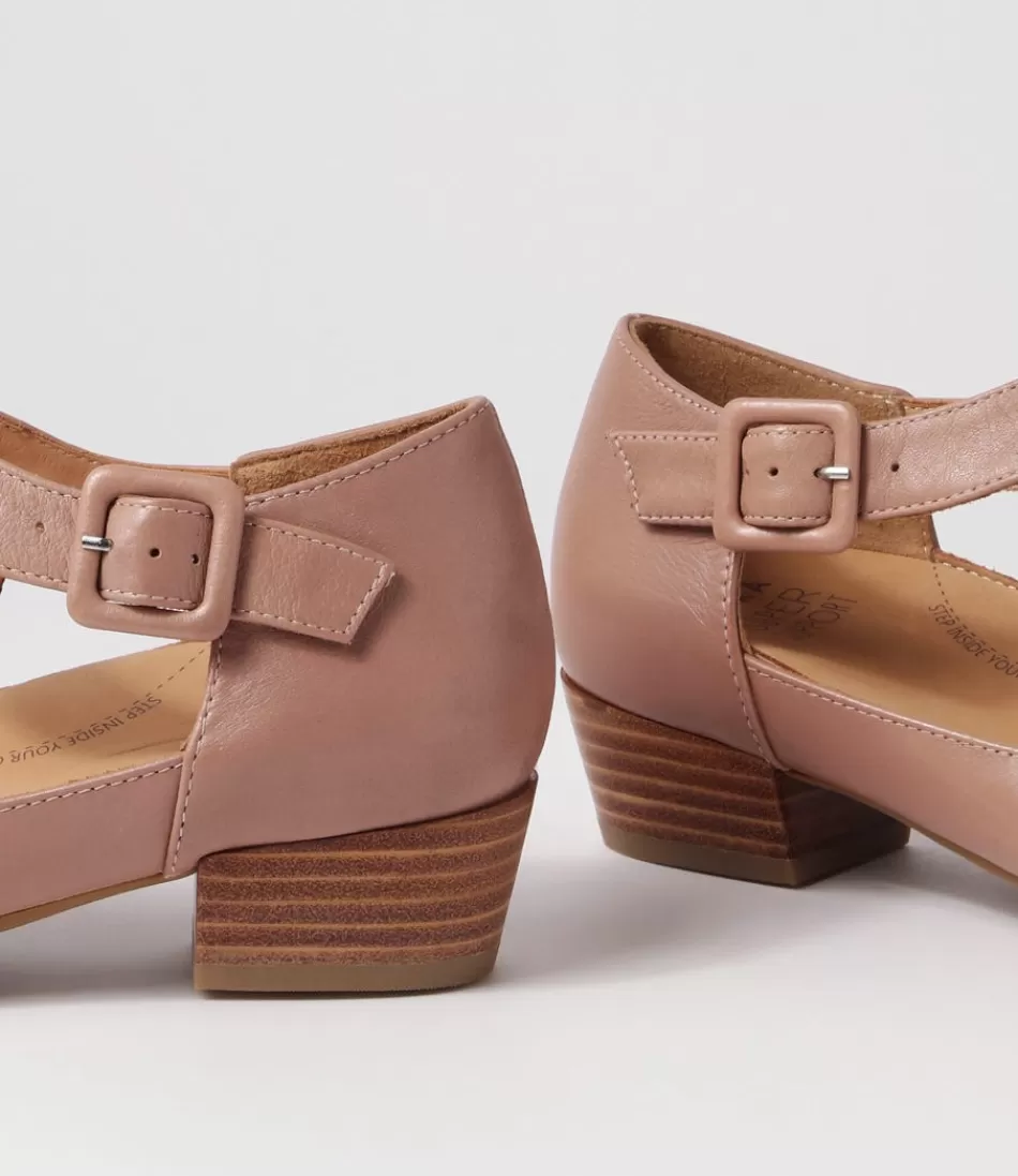 Zapatos ZIERA Qango Xw para mujer - Tacones elegantes y zapatillas planas en cuero capuchino

(：，，