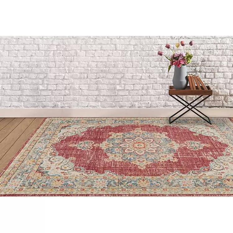 Tapete Vintage con Medallón Central - 60x90 cm - Colección Exclusiva Kirklands para Salas y Dormitorios

（：Tapete Decorativo Estilo Retro con Motivo Clásico - Medidas 2x3 Pies - Nuevo Diseño de Hogar Kirklands）