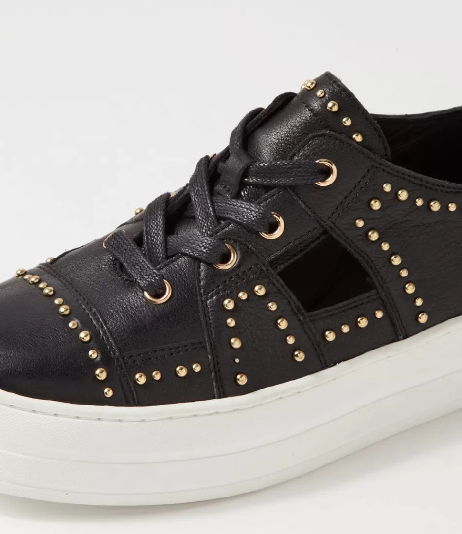 Zapatillas Urbanas Django & Juliette para Mujer - Modelo Shedd en Cuero Negro y Blanco, Diseño Unisex y Ligero