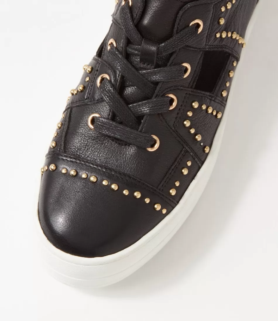 Zapatillas Urbanas Django & Juliette para Mujer - Modelo Shedd en Cuero Negro y Blanco, Diseño Unisex y Ligero