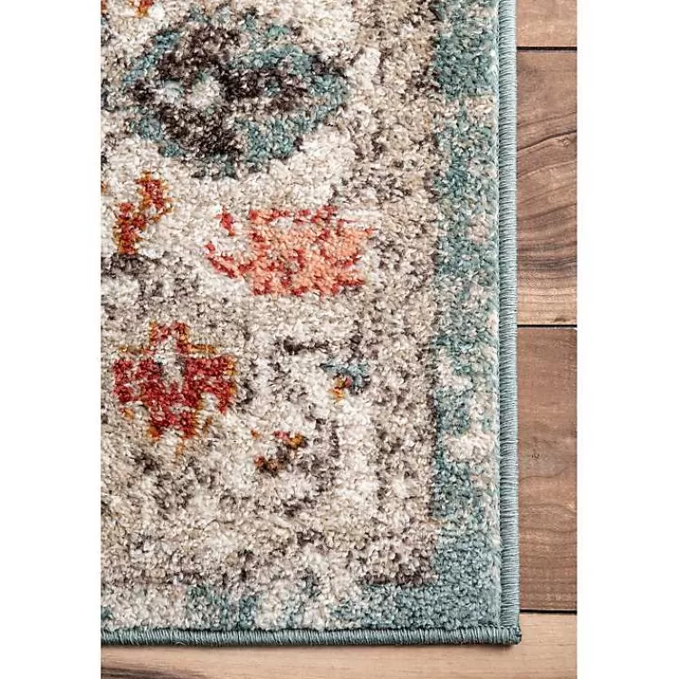 ¡Oferta Relámpago! Alfombra Lenore de 7x10 Pies - Diseño Vintage con Motivos Florales para tu Hogar