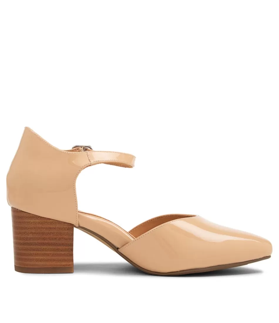 Tacones Altos ZIERA para Mujer - Modelo Vitor XW en Cuero Charol Tono Carne