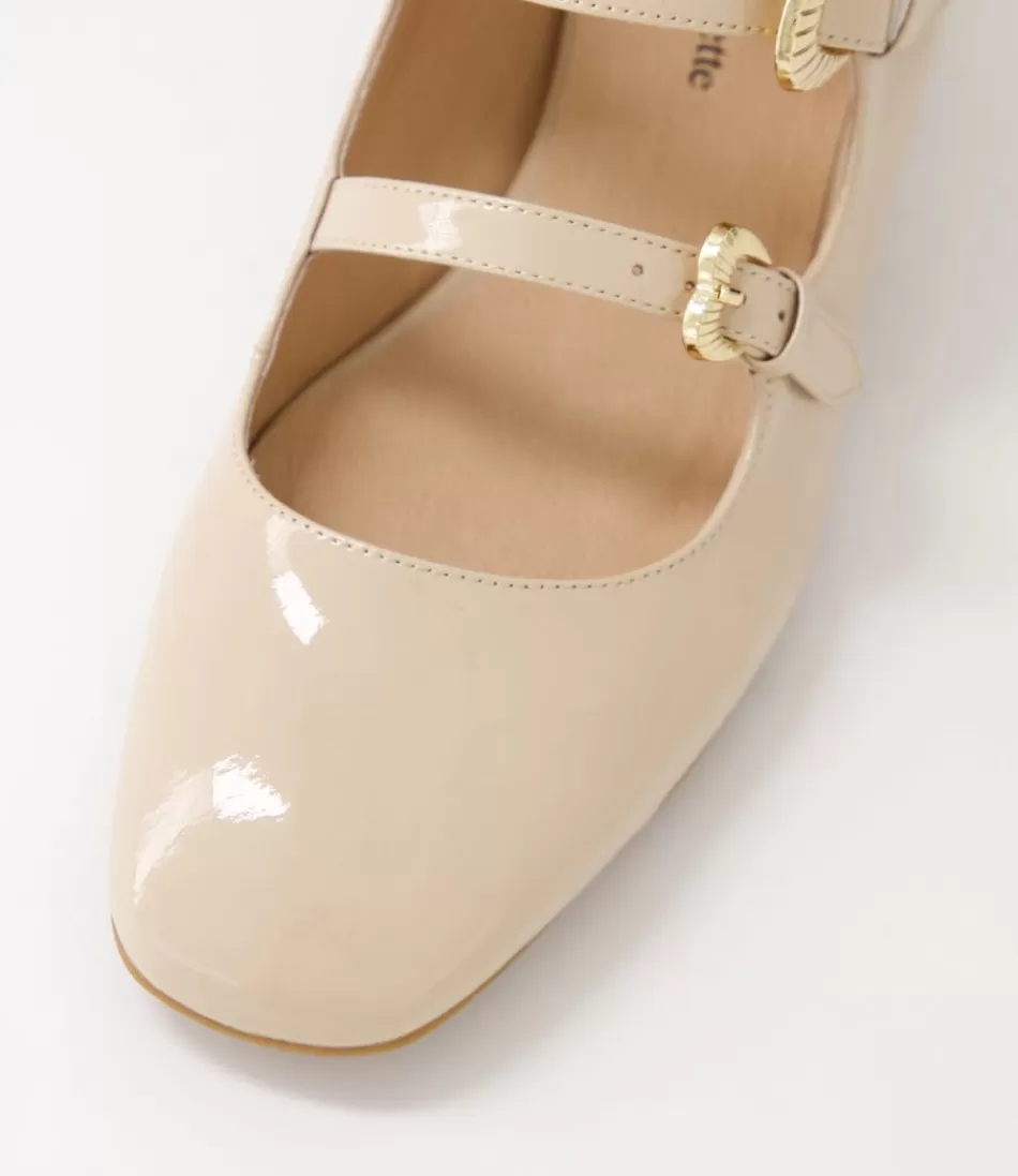 Zapatos de Mujer Django & Juliette: Balerinas Planas y Tacones Charol en Tono Latte - Modelo Voslo
