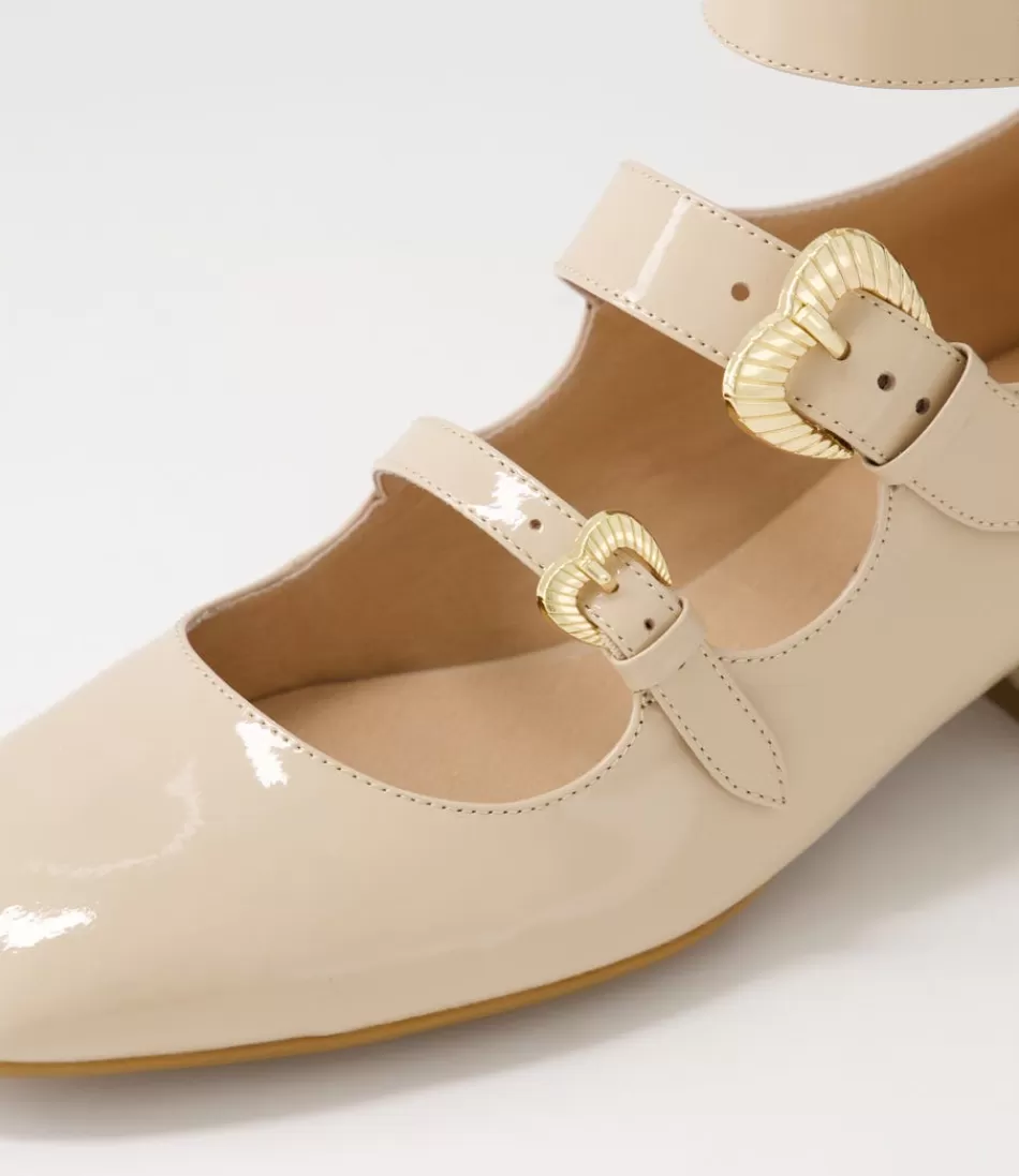 Zapatos de Mujer Django & Juliette: Balerinas Planas y Tacones Charol en Tono Latte - Modelo Voslo