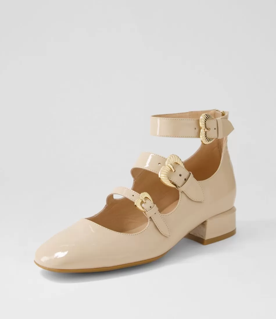 Zapatos de Mujer Django & Juliette: Balerinas Planas y Tacones Charol en Tono Latte - Modelo Voslo