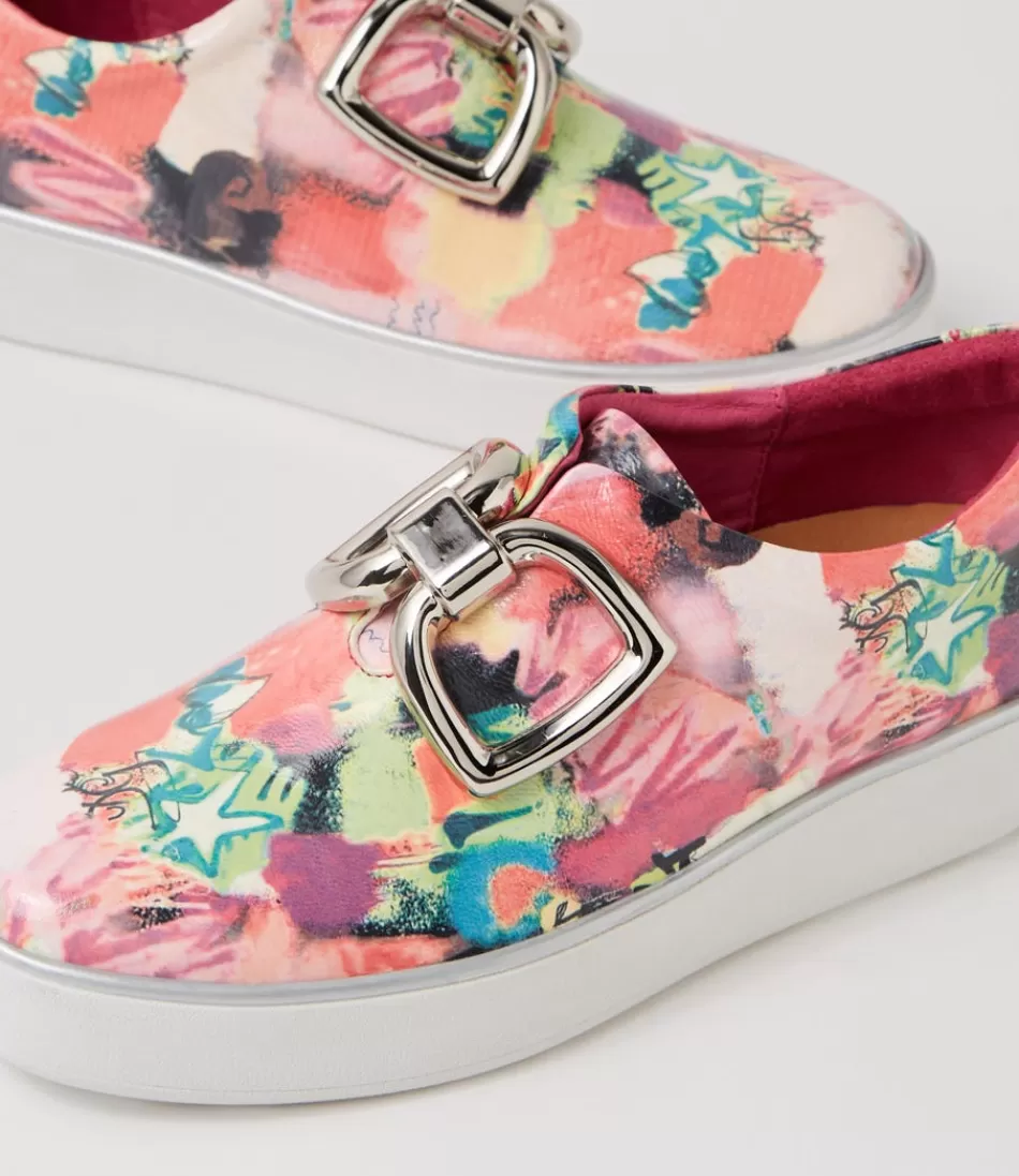 Zapatillas Deportivas ZIERA Mujer - Estilo Zeki W en Cuero Barnizado Brillante con Combinación de Tonos Rosados