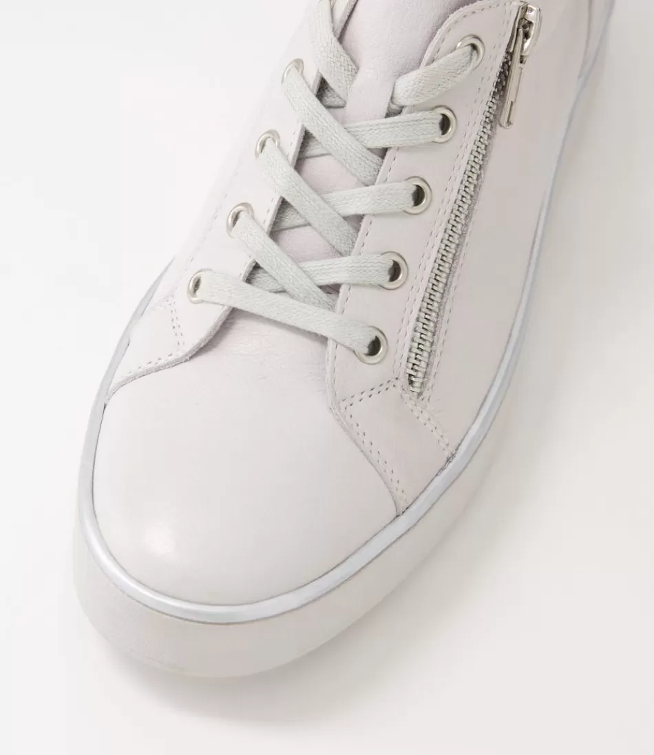 Zapatillas ZIERA para Mujer - Modelo Zissy W en Cuero Marfil con Confort Clásico