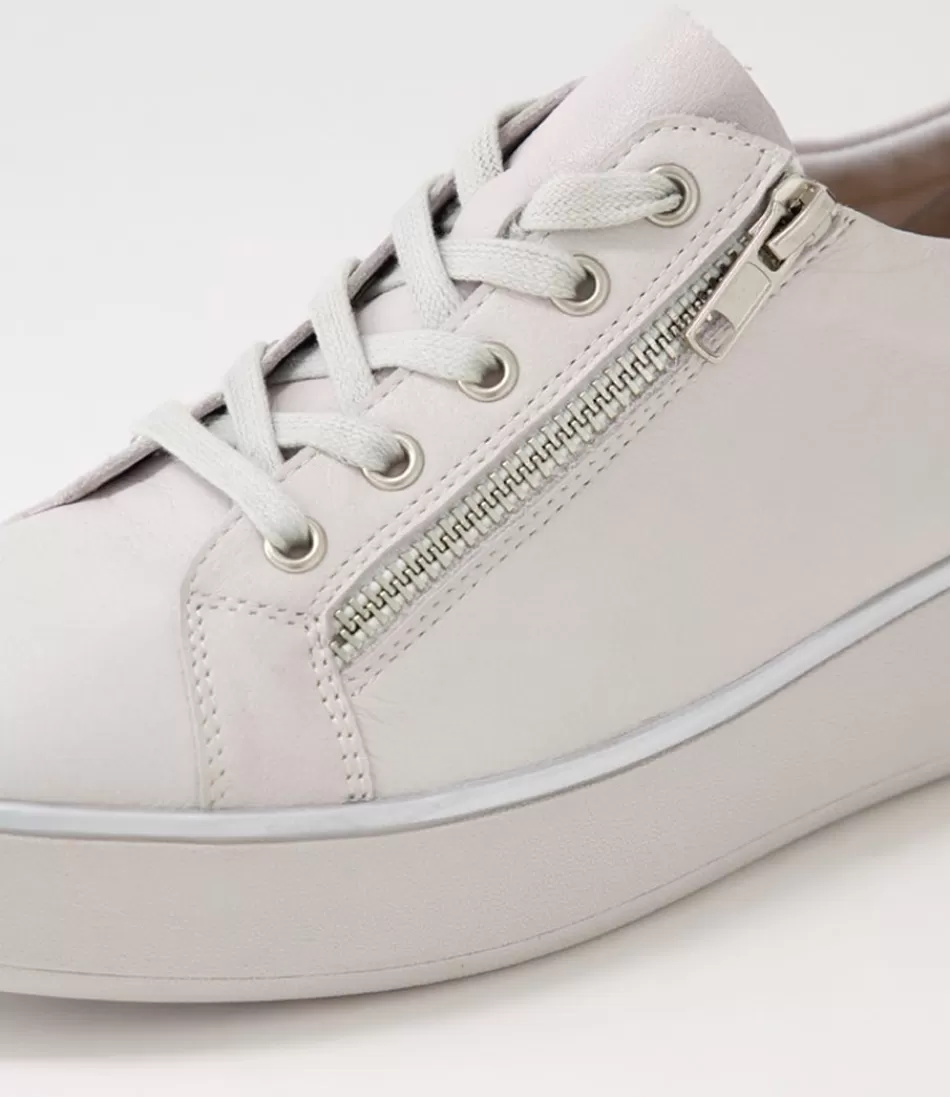Zapatillas ZIERA para Mujer - Modelo Zissy W en Cuero Marfil con Confort Clásico